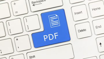 El teclado tiene un botón PDF.