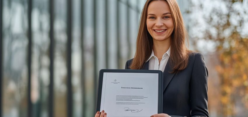 esignaturas en alemania (1) Una empresaria alemana compartió con alegría los contratos que firmó utilizando una herramienta de firma electrónica.