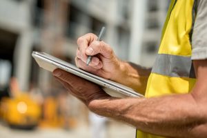 Worker monitoring equipment records through annual maintenance contract system