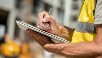 Worker monitoring equipment records through annual maintenance contract system