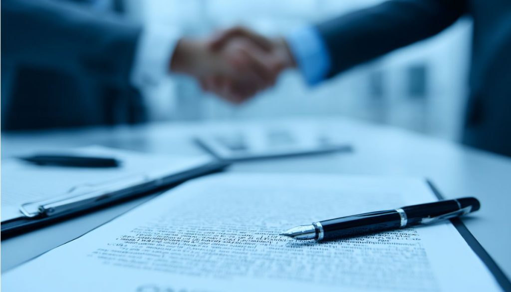 A business contract.