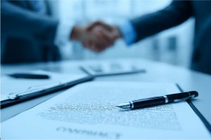 A business contract.