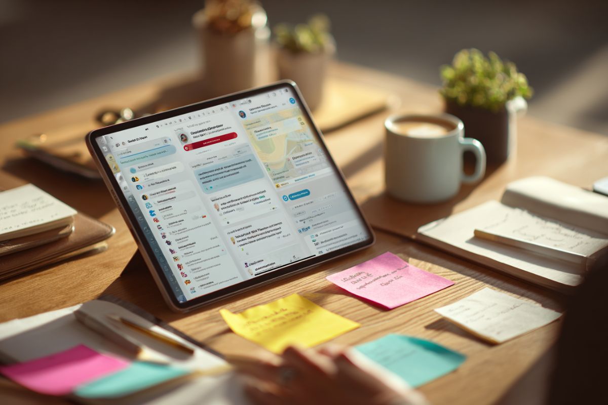 A professional uses collaborative contract management.